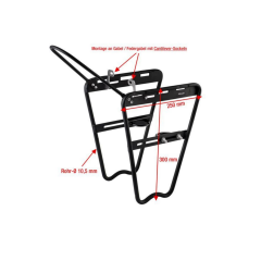 XLC LR-F01 ALÜMİNYUM BİSİKLET ÖN BAGAJI MAT SİYAH