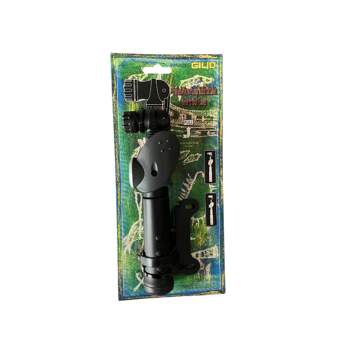 GIYO POCKET MICRO PUMP W/EXTRACTABLE HOSE DIAL GAUGE EL POMPASI
